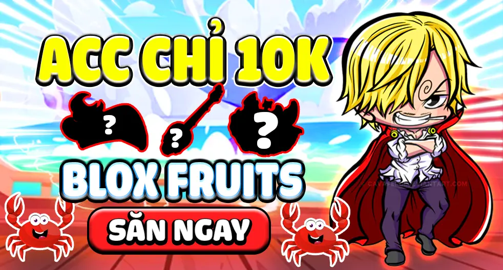 (Giảm Giá Còn 10k) Acc Random Blox Fruit